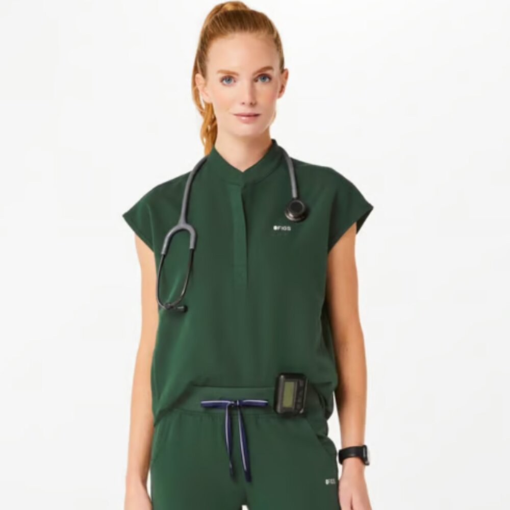 British Racing Green Rafaela Oversized Scrub Top™ - Picture 3 of 3